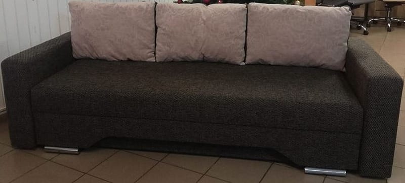 Sofa lova ruda su patalynės dėže